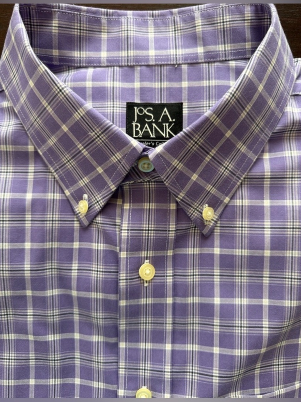 JOS. A. BANK PURPLE AND WHITE BUTTON-DOWN LONG SLEEVE SHIRT SIZE XL🌟EUC🌟